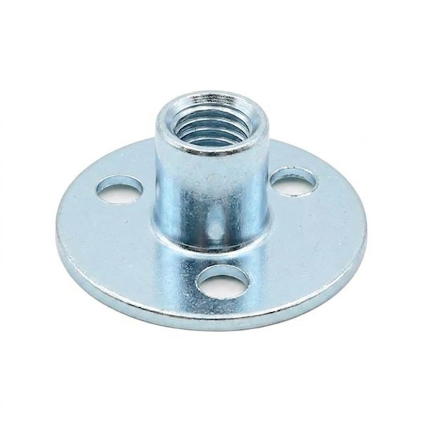 Dado a Fondello a 3 Fori Zincato Bianco M10 - RENAUDO PRO - Immagine 2